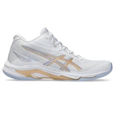 Imagem de ASICS Tênis de vôlei feminino Netburner Ballistic FF 4, Branco/champanhe, 38