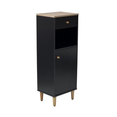 Imagem de Gabinete Armário Banheiro Ditália 1pt 1gav Bn-07 Preto