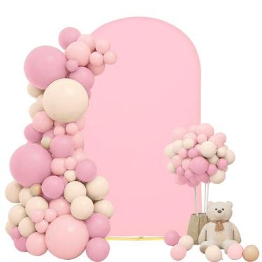 Imagem de Capa de arco de casamento FEINIGESI, elastano rosa, 2,2 m, blusa redon
