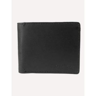 Imagem de Carteira Calvin Klein Couro Horizontal Logo Floater Preta-Masculino