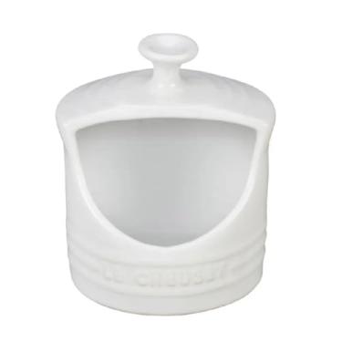 Imagem de Porta Sal, Branco, Cerâmica, Le Creuset