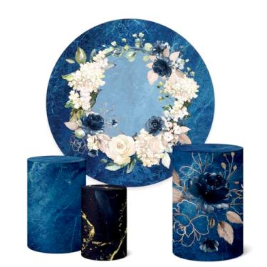 Imagem de Trio Capas Cilindro + Painel Redondo 1,50m Flores (Flores K1FLS044)