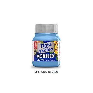 Imagem de Tinta de tecido Acrilex azul inverno 584 37ml