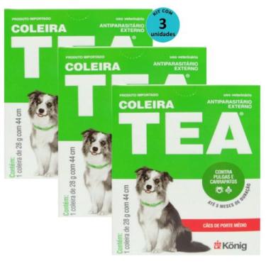 Imagem de Kit Coleira Contra Pulgas E Carrapatos TEA 327 Cães De Porte Médio Kön