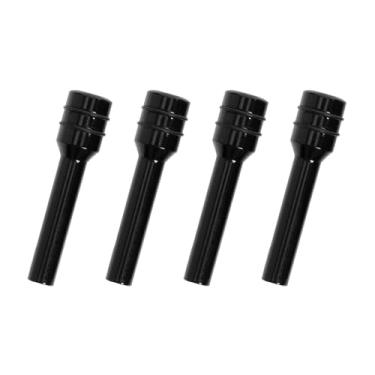 Imagem de QQWD 4 peças de capa de maçanetas de porta de carro, pinos de elevação de trava interna de segurança antifurto de liga de alumínio, pinos de elevação de portas internas com anel de borracha, adequado