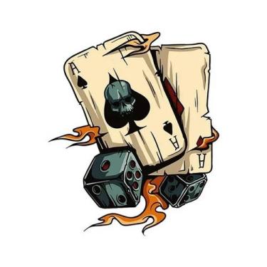 Imagem de Adesivo De Carro Retrô De Pôquer, Joker, Esqueleto, Espada, Ás, Anime,