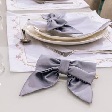 Imagem de Plumasul Porta Guardanapo Bella Mesa Laço Rosa di Bosco Viola 100% Algodão Cetim 400 fios - Cor Lilas