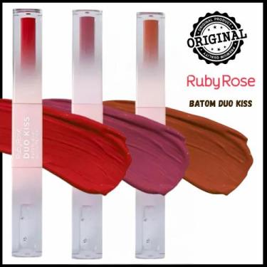 Imagem de Batom Duo Kiss LipsTick Ruby Rose HBL6203, DK02