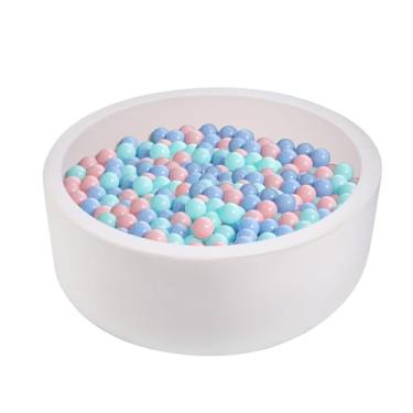 Imagem de Foam Ball Pit, 35.4"x 11.8" Ball Pits for Toddlers, Soft Round Kiddie Baby Ball Pool for Kids, Ideal Gift for Babies Indoor Outdoor Game, Balls not Included - White