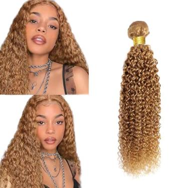 Imagem de Pacotes de cabelo humano cacheado cor #27 mechas de cabelo humano brasileiro de 66 cm 1 pacote loiro mel cacheado cacheado cor 27 mechas de cabelo humano