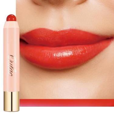 Imagem de Oulac Batom vermelho - duo de batom e blush, protetor labial matizado, hidratante e nutritivo, acabamento brilhante, vegano, flor (03)