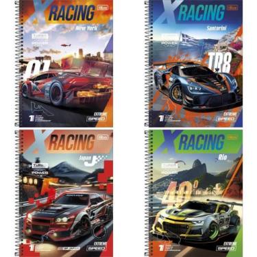 Imagem de Caderno 01X1 Capa Dura X-RACING 80 Folhas - Tilibra