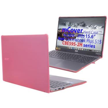 Imagem de mCover Capa compatível apenas com notebooks Acer ChromeBook Plus 515 CBE595-2 de 15,6 polegadas 2024-2025 (Não serve para nenhum outro modelo Acer) (rosa)