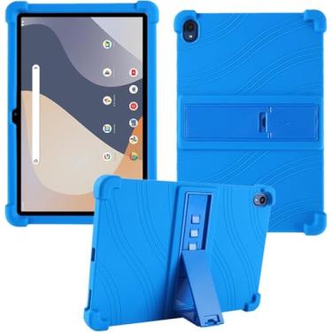 Imagem de Bebiger Capa protetora para tablet Walmart ONN 10.1 Gen 4 2024 (modelo: 100135925), capa ajustável de silicone macio para crianças com suporte ajustável para tablet Onn de 10,1 polegadas (azul)