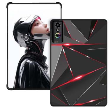 Imagem de Capa para tablet gamer RedMAGIC Astra 23.0 cm, design fino, capa protetora macia de TPU fosco para ZTE Nubia RedMAGIC Tablet 3 Pro, antiarranhões, à prova de choque, linhas vermelhas