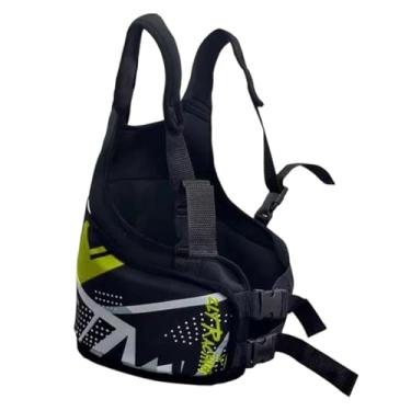 Imagem de Mqetly Colete protetor de costela para kart infantil ajustável multifuncional confortável com absorção de choque protetor de peito para kart infantil, Amarelo