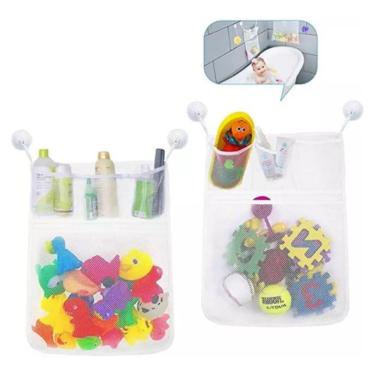 Imagem de Organizador de Brinquedos Banho Bebê 37x36cm Branco