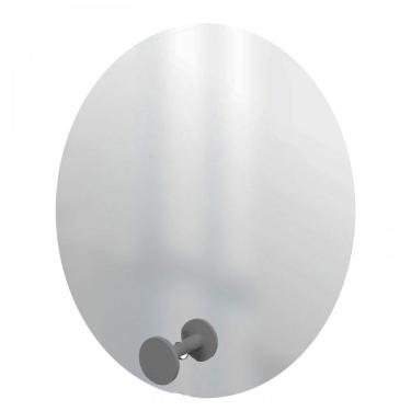 Imagem de Espelho Funcional Hook Cinza 50 Cm Redondo