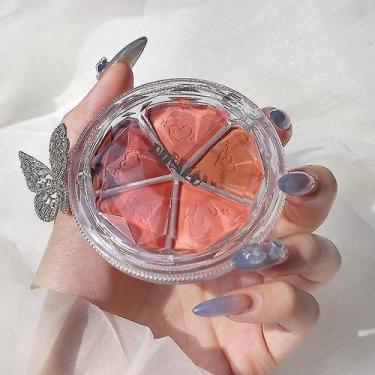 Imagem de Blushes bronzers 5 cores maquiagem bochecha blush pó blush pó mineral 