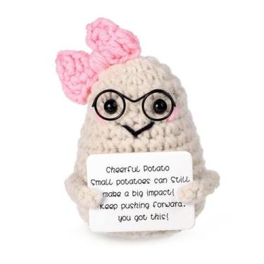 Imagem de Batata Doll BOXOB Funny Positive tricotada com óculos de 8,5 cm