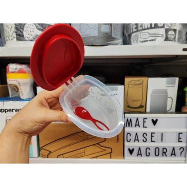 Imagem de Porta Condimento Tupperware 500 ml com Tampa Vermelha