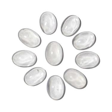 Imagem de Kit com 10 Cabochões Ovais de Cristal Opalado Natural - Lapidação Cali