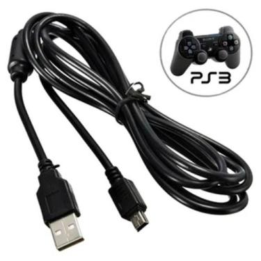 Imagem de Cabo USB V3 com Filtro para Carregar Controle PS3 e Outros Dispositivo
