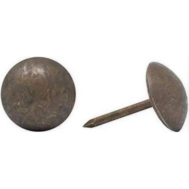 Imagem de ComfortStyle Tachinhas de estofamento premium, cabeça de prego de 3/10.2 cm de diâmetro, acabamento decorativo grande para móveis (40, escuro atrual)