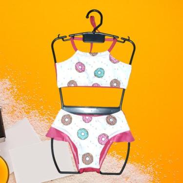 Imagem de Biquini Moda Praia Infantil Tamanhos 2 ao 8 - Pequeno céu, rosquinha, 
