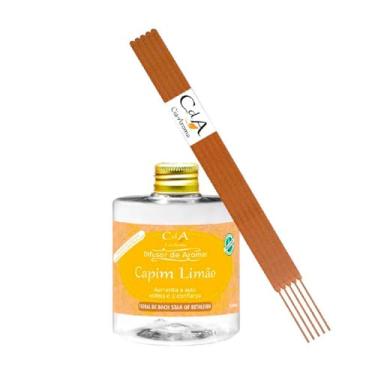 Imagem de Difusor Aromas Capim Limão com Florais de Bach 350ml c/ 3 Varetas Fibra de Algodão
