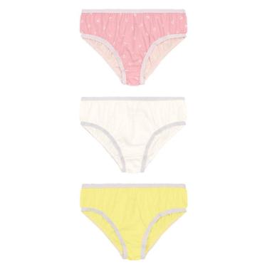 Imagem de Kit 3 calcinhas infantil menina em cotton Brandili