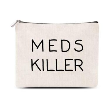 Imagem de Bolsa organizadora de medicamentos engraçada, médico, enfermeira, paciente, farmacêutico, presentes de agradecimento para o Natal, pequenos comprimidos de medicamentos, sacos de medicamentos