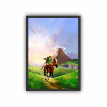 Imagem de Quadro Decorativo Games Zelda Ocarina of Time - Genérica, 45x33