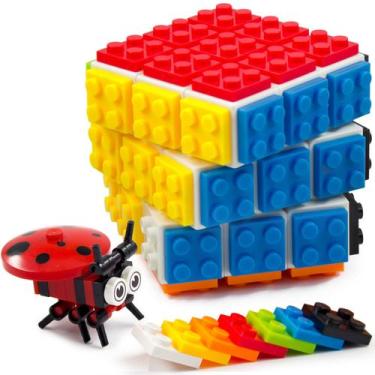 Imagem de Brinquedo educativo TOYAMBA Brick Speed Cube 3x3 compatível com Lego