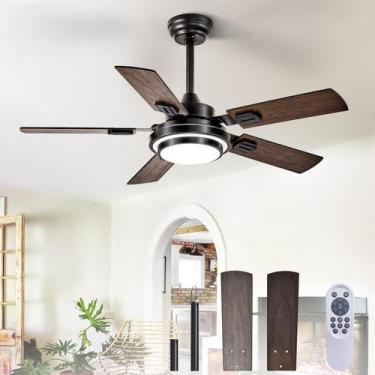 Imagem de Ventilador de teto Depuley 42" Walnut Dual Finish 120V Remote