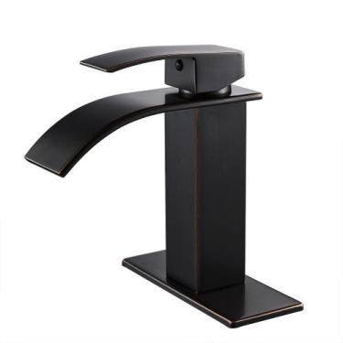 Imagem de Torneira de banheiro VOTON em cascata de bronze polido a óleo com alça