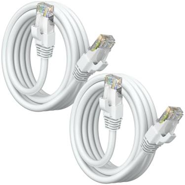 Imagem de Maximm Cabo Ethernet Cat6 – LAN de 1,5 m, UTP CAT 6 RJ45, rede LAN, patch, cabo de Internet – Branco – Pacote com 2 (1,5 m)