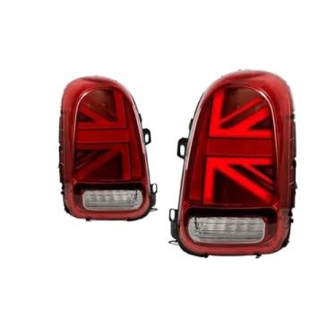Imagem de 1 par de luzes traseiras LED compatíveis com BMW compatíveis com Mini Cooper Countryman F60 2017-2022 freio traseiro reverso piscas sequenciais luzes traseiras(2pcs red)