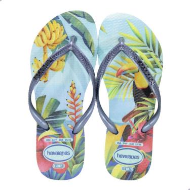 Imagem de Chinelo Feminino Havaianas Slim Tropical Azul