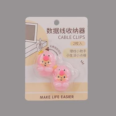 Imagem de Organizador de cabos de desenho animado bonito carregador USB linha de dados ganchos de parede suporte de cabo fone de ouvido enrolador de cabo organizador de mesa, Style03
