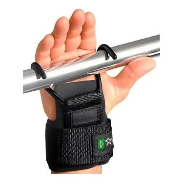 Imagem de Strap Gancho Aço Fort Garras Treino Musculação Cor Preto