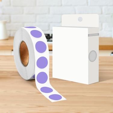 Imagem de Adesivo redondo de 1/2 polegada com código de cores, 1000 adesivos de rolo de pontos, etiquetas de círculo de lavanda para escritório e casa