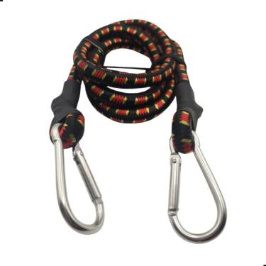 Imagem de Elástico para Bagageiro com Mosquetão Metálico 1,20m Corda Elástica Reforçada para Carga