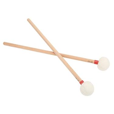 Imagem de RiToEasysports Malho de Tambor Juntos para Percussão Fácil e Uniforme, Cabo de Bordo, 2 Peças de Malho de Tambor, para Baixo, Tímpanos, Caisse Claire (Vermelho)