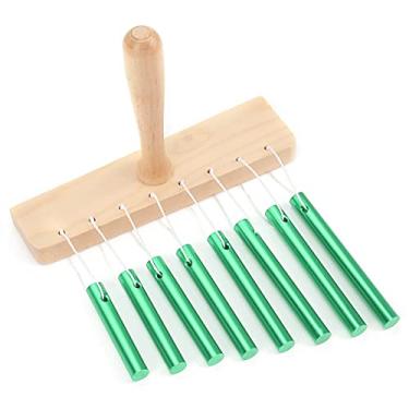 Imagem de XUXHOU Sinos de Coloridos de 8 Tons SingleRow para Brinquedos Musicais Infantis - Instrumentos de Percussão Profissionais Orff Brinquedos Pré-escolares, Ailanthus Altissima Swingleh + Liga de (Verde)