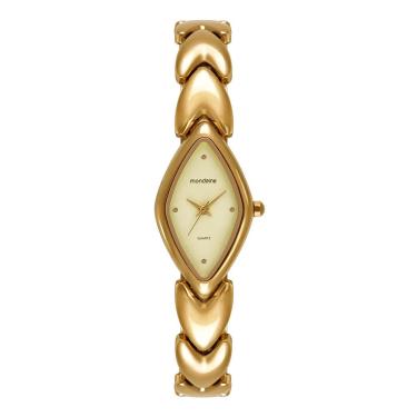 Imagem de Relogio Mondaine Feminino Ref: 32974lpmvdm1 Bracelete Losangular Dourado