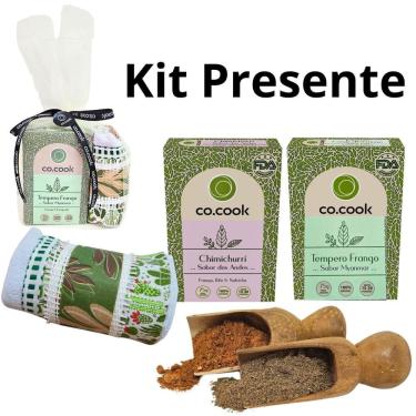 Imagem de Cocook Kit Trio Presente Tempero Frango Chimichurri Pano