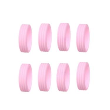 Imagem de Kit de rodas de 8 polegadas para malas, com design de redução de ruído e capas de silicone silenciosas para as rodas(Rosa chiclete)