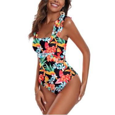 Imagem de Maiô de uma peça AI'MAGE com gola quadrada para controle de barriga pa