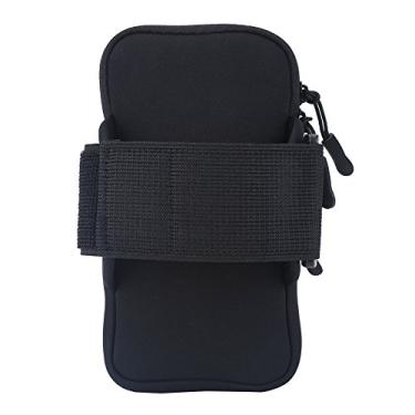 Imagem de Bolsa de braçadeira, braçadeira esportiva leve à prova d'água para corrida com vários bolsos para chaves de telefone, fones de ouvido para corrida, academia, atividades ao ar livre